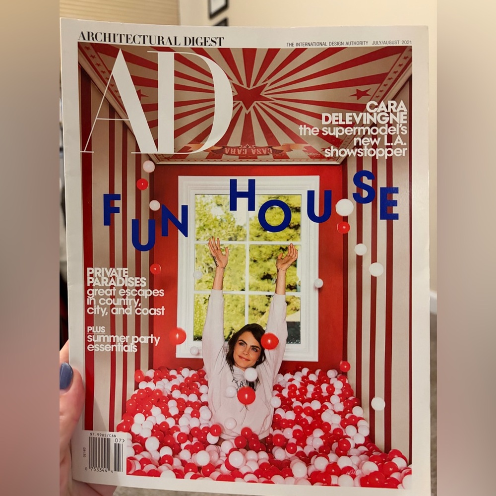 Cara Delevingne Architectural Digest (AD) Magazine Cover